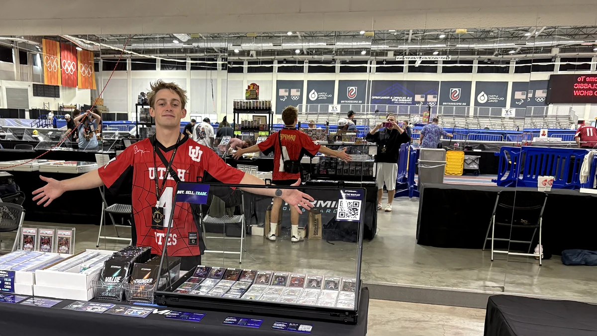 Ethan at the Stormin table at The Classic Card Show